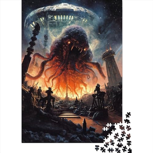 Cthulhu Invasion333 1000 Teile, Impossible Puzzle,Geschicklichkeitsspiel Für Die Ganze Familie, Erwachsenenpuzzle Ab 14 Jahren Puzzel 1000pcs (75x50cm) von LBLmoney