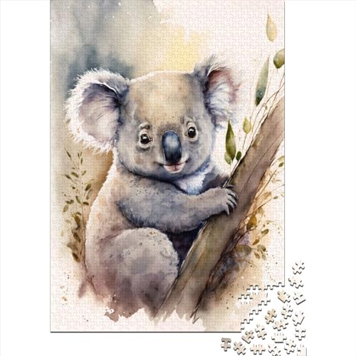 Cute Baby Koala Painting Puzzlespiel 1000 Teile, Puzzle Erwachsene 1000 Teile, Impossible Puzzle Geschicklichkeitsspiel Für Die Ganze Familie, Puzzle Erwachsene 1000 Teile Puzzel 1000pcs (75x50cm) von LBLmoney