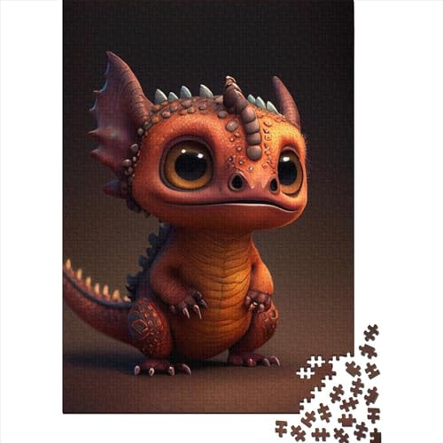 Cute Brown Dragon 12 1000 Stück Puzzles Für Erwachsene Teenager Stress Abbauen Familien-Puzzlespiel 1000-teiliges Puzzle Kinder Lernspiel Spielzeug Geschenk Puzzel 1000pcs (75x50cm) von LBLmoney