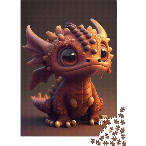 Cute Brown Dragon 3 Puzzle 1000 Teile,Puzzlespiel Für Erwachsene,Impossible Puzzle,Puzzle Geschicklichkeitsspiel Für Die Ganze Familie, Geschenke Für Männer/Frauen Erwachsenen Puzzel 1000pcs (75x50cm) von LBLmoney