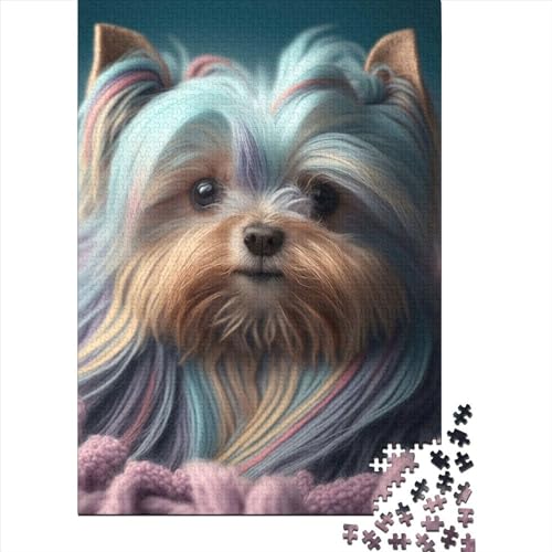 Cute Yorkie Puzzlespiel 1000 Teile, Puzzle Erwachsene 1000 Teile, Impossible Puzzle Geschicklichkeitsspiel Für Die Ganze Familie, Puzzle Erwachsene 1000 Teile Puzzel 1000pcs (75x50cm) von LBLmoney