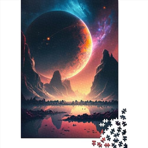 Dawn_of_Space_Landscape 1000 Teile, Impossible Puzzle,Geschicklichkeitsspiel Für Die Ganze Familie, Erwachsenenpuzzle Ab 14 Jahren Puzzel 1000pcs (75x50cm) von LBLmoney