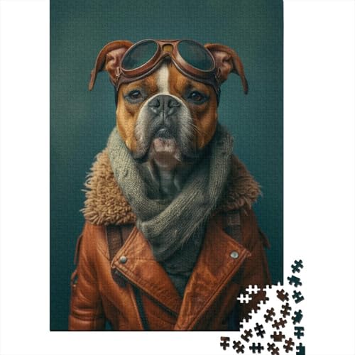 Dog_Dressed Puzzle für Erwachsene, 1000 Teile, Puzzle für Erwachsene, Denksportspiel, 1000 Teile (75 x 50 cm) von LBLmoney