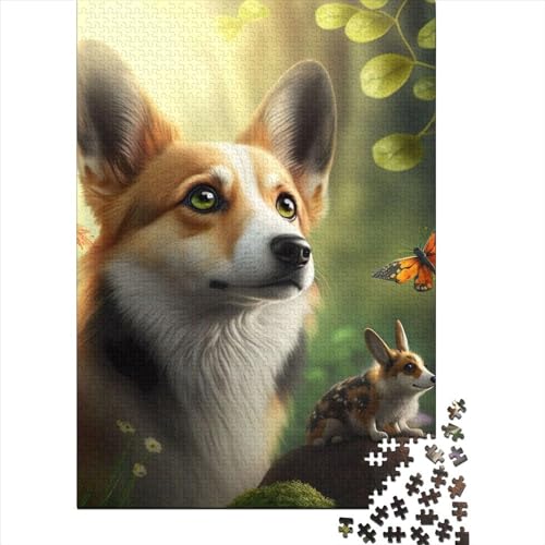 Dog with Hamster 1000 Teile, Impossible Puzzle,Geschicklichkeitsspiel Für Die Ganze Familie, Erwachsenenpuzzle Ab 14 Jahren Puzzel 1000pcs (75x50cm) von LBLmoney