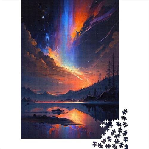 Epic_Blue_and_Orange_Sky Puzzle 500 Teile,für Erwachsene, Impossible Puzzle,farbenfrohes Legespiel,Geschicklichkeitsspiel Für Die Ganze Familie,Erwachsenenpuzzle Puzzel 500pcs (52x38cm) von LBLmoney