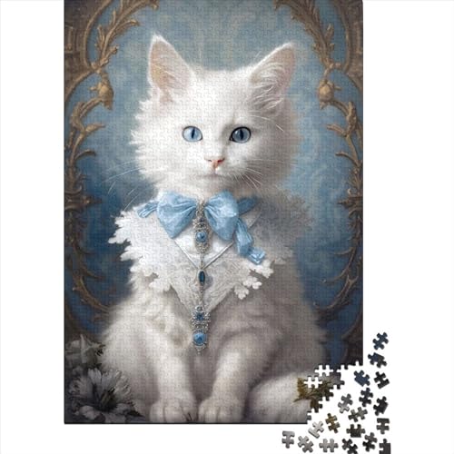 Fluffy White Kitty 02 Puzzle 500 Teile, Erwachsene, Klassische Puzzle, Impossible Puzzle,Geschicklichkeitsspiel Für Die Ganze Familie Erwachsenenpuzzle Ab 14 Jahren Puzzel 500pcs (52x38cm) von LBLmoney