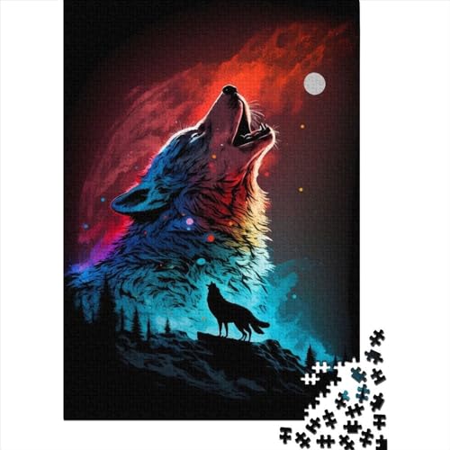 Ghost Wolf Puzzle 1000 Teile Erwachsener Kniffel Spaß Für Die Ganze Familie - Abwechslungsreiche 1000 Puzzleteilige Motive Puzzlespiel Erwachsene, Puzzel 1000pcs (75x50cm) von LBLmoney