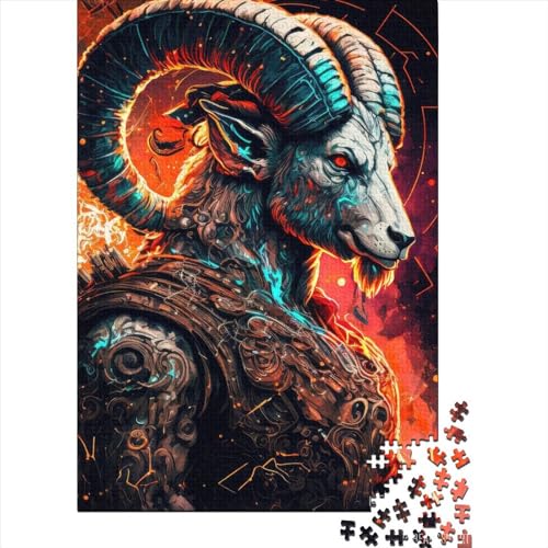 Goat Warrior 500 Teile,Impossible Puzzle,Geschicklichkeitsspiel Für Die Ganze Familie, Erwachsenen Puzzlespiel Puzzel 500pcs (52x38cm) von LBLmoney
