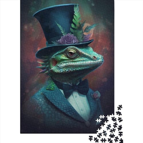 Lizard Puzzle 500 Teile, Erwachsene, Klassische Puzzle, Impossible Puzzle,Geschicklichkeitsspiel Für Die Ganze Familie Erwachsenenpuzzle Ab 14 Jahren Puzzel 500pcs (52x38cm) von LBLmoney