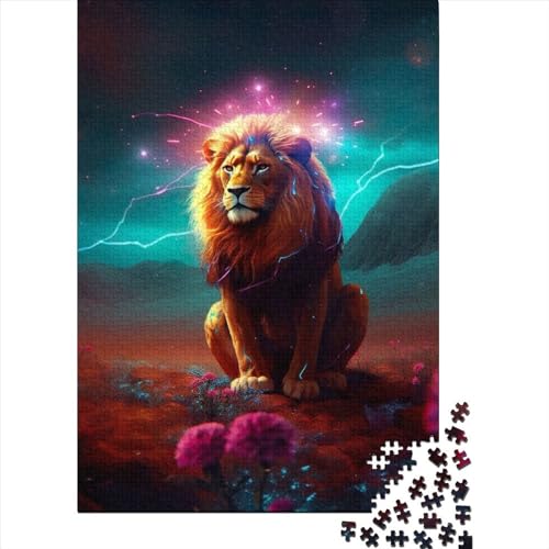 Majestic Lion on Mars Puzzlespiel 500 Teile Erwachsene -Puzzle 500 Stück Spiel Puzzles Für Erwachsene Kinder Puzzle Erwachsenen Puzzlespiel Puzzel 500pcs (52x38cm) von LBLmoney