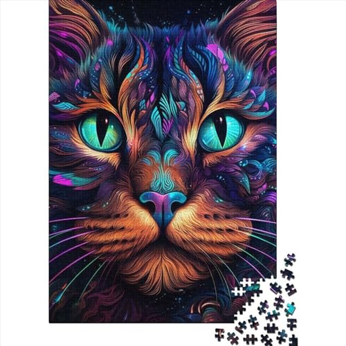 Mysterious Cat5 Puzzle 500 Teile,Puzzle Für Erwachsene, Impossible Puzzle, Geschicklichkeitsspiel Für Die Ganze Familie,Puzzle Farbenfrohes,Puzzle-Geschenk,Raumdekoration Puzzel 500pcs (52x38cm) von LBLmoney