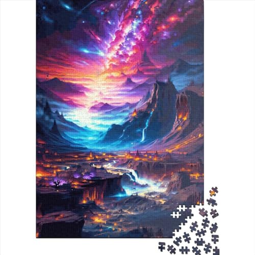 Puzzle 500 Teile für Erwachsene, rosa Berge, kreative Puzzles für Erwachsene und Teenager, 500 Teile, Impossible, Holzpuzzle, Spiele, Geschenk, Spielzeug, Heimdekoration, 500 Teile (52 x 38 cm) von LBLmoney