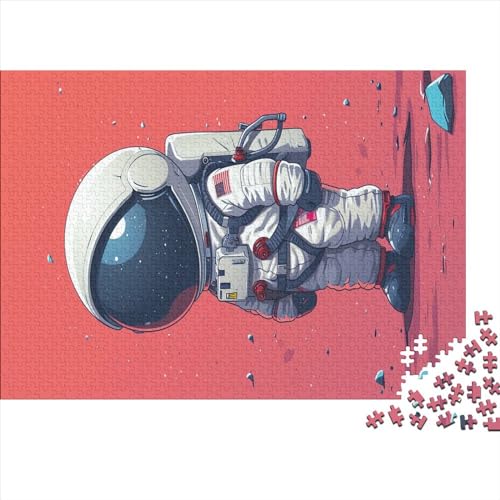 Puzzle Niedlicher Astronaut, Puzzle für Erwachsene, 500 Teile, Holzpuzzle, Wandkunst-Puzzlespiele, 500 Teile (52 x 38 cm) von LBLmoney