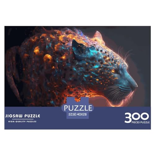 Puzzle Tierleopard, Puzzles für Erwachsene, 300 Teile, Holzpuzzle, Wandkunst-Puzzlespiele, 300 Teile (40 x 28 cm) von LBLmoney