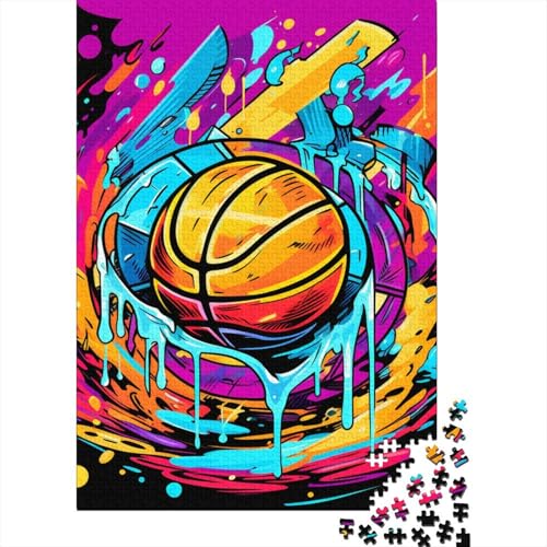 Puzzle für Erwachsene, 1000 Teile, Basketball, Holzpuzzle für Erwachsene, Puzzles, lustige Puzzles, 1000 Teile (75 x 50 cm) von LBLmoney