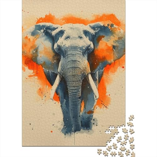 Puzzle für Erwachsene, Elefant, Holzpuzzle für Erwachsene und Jugendliche ab 12 Jahren, 1000 Teile (75 x 50 cm) von LBLmoney