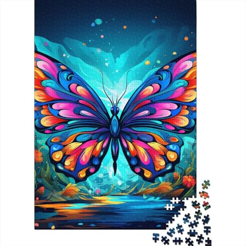 Puzzle für Erwachsene, Schmetterling, Holzpuzzle für Erwachsene und Jugendliche ab 12 Jahren, 1000 Teile (75 x 50 cm) von LBLmoney