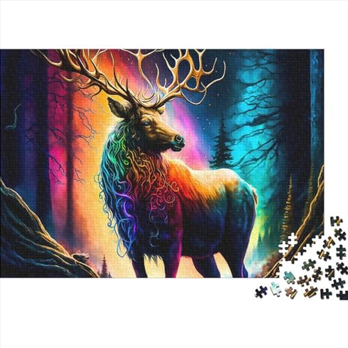 Puzzle für Erwachsene, Tarnung, Rentier, 500 Teile, kreatives Holzpuzzle, Spielzeug, Dekompressionsspiele, Geschenke, 500 Stück (52 x 38 cm) von LBLmoney