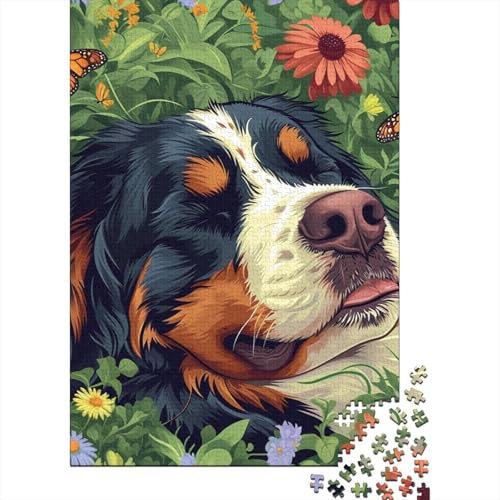 Puzzle für Erwachsene mit 1000 Teilen, Berner Sennenhund, Holzpuzzle für Erwachsene und Jugendliche, Lernpuzzle 1000 Teile (75 x 50 cm) von LBLmoney