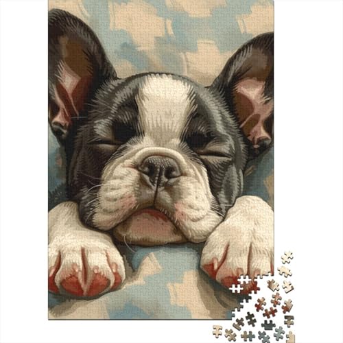 Puzzle für Erwachsene mit 1000 Teilen, Geschenke für Französische Bulldoggen, Puzzles für Erwachsene, Denksportspiel, 1000 Teile (75 x 50 cm) von LBLmoney