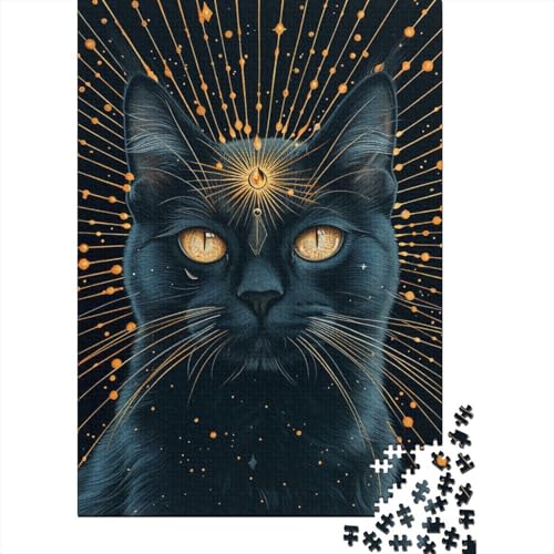 Puzzle für Erwachsene mit 1000 Teilen, Katzen-Holzpuzzle für Erwachsene und Jugendliche, Lernpuzzle 1000 Teile (75 x 50 cm) von LBLmoney