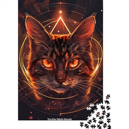 Puzzle für Erwachsene mit 1000 Teilen, Katzen-Holzpuzzle für Erwachsene und Jugendliche, Lernpuzzle 1000 Teile (75 x 50 cm) von LBLmoney