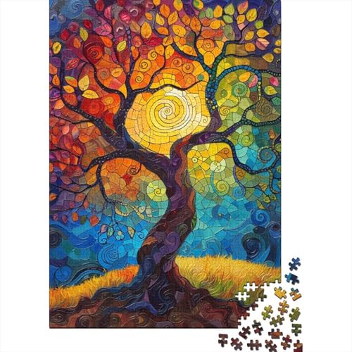 Puzzle für Erwachsene und Jugendliche, Baum des Lebens, Holzpuzzle, Erwachsenenpuzzle, Lernspiel, Herausforderungsspielzeug, 1000 Teile (75 x 50 cm) von LBLmoney