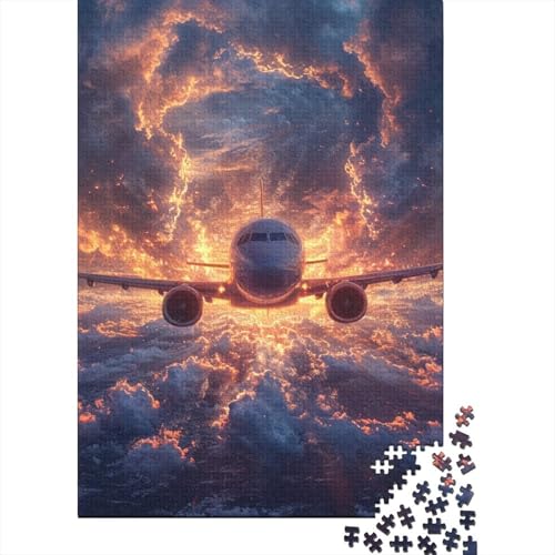 Puzzle für Erwachsene und Jugendliche, Flugzeug, Holzpuzzle, Erwachsenenpuzzle, Lernspiel, Herausforderungsspielzeug, 1000 Teile (75 x 50 cm) von LBLmoney