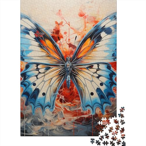 Puzzle für Erwachsene und Jugendliche, Schmetterling, Holzpuzzle für Erwachsene, Puzzle für Erwachsene und Jugendliche, 1000 Teile (75 x 50 cm) von LBLmoney