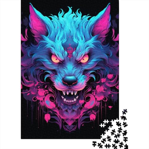 Puzzle für Erwachsene und Jugendliche, Wolf, Holzpuzzle, Erwachsenenpuzzle, Lernspiel, Herausforderungsspielzeug, 1000 Teile (75 x 50 cm) von LBLmoney