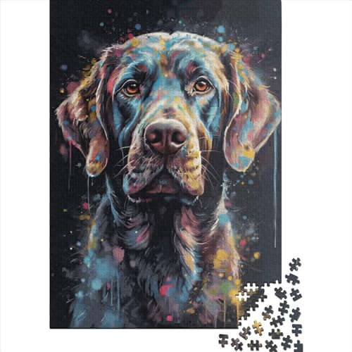 Puzzles für Erwachsene, 1000 Teile, Labrador-Malerei, Puzzle für Erwachsene und Jugendliche, Holzbrett-Puzzles, Spielzeug, Denkspiel, 1000 Teile (75 x 50 cm) von LBLmoney