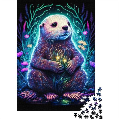 Puzzles für Erwachsene, 1000 Teile, Otter-Neon-Puzzles für Jugendliche, Lernspiel, 1000 Teile, Holzpuzzles für Geburtstag, Weihnachten, Geschenk, 1000 Stück (75 x 50 cm) von LBLmoney