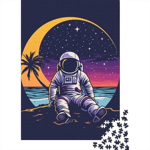 Puzzlespiel für Erwachsene, Astronauten-Holzpuzzles für Erwachsene und Teenager, Puzzles für Erwachsene, 1000 Teile (75 x 50 cm) von LBLmoney