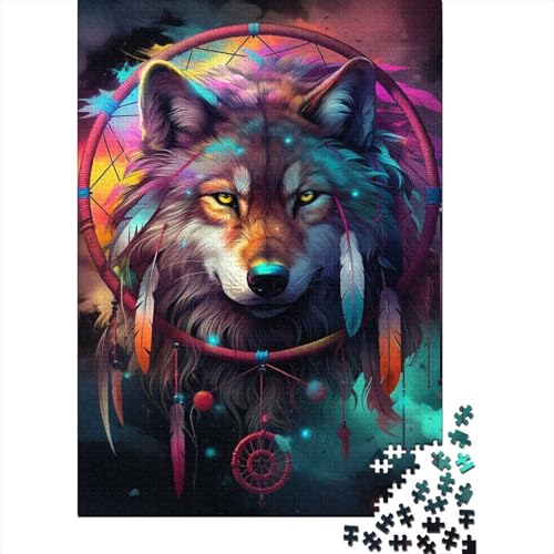 Puzzlespiel für Erwachsene, Wolf, Holzpuzzles für Erwachsene und Teenager, Puzzles für Erwachsene, 1000 Teile (75 x 50 cm) von LBLmoney