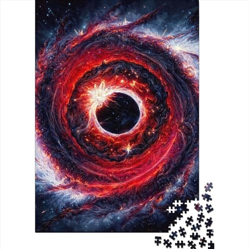 Red Space Hole Puzzle 500 Teile,Puzzlespiel Für Erwachsene,Impossible Puzzle,Puzzle Geschicklichkeitsspiel Für Die Ganze Familie, Geschenke Für Männer/Frauen Erwachsenen Puzzel 500pcs (52x38cm) von LBLmoney