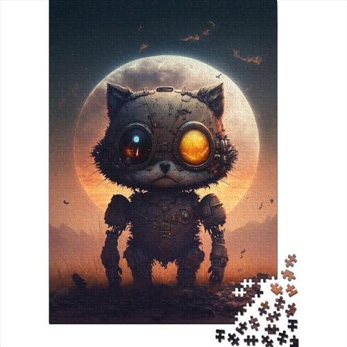 Space Mechanical Cat Puzzle 1000 Teile,Puzzle Für Erwachsene, Impossible Puzzle,Puzzle Farbenfrohes Legespiel,Geschicklichkeitsspiel Für Die Ganze Familie Puzzel 1000pcs (75x50cm) von LBLmoney