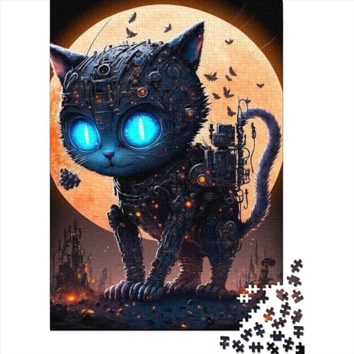 Space Mechanical Cat Puzzle 1000 Teile Erwachsener Kniffel Spaß Für Die Ganze Familie - Abwechslungsreiche 1000 Puzzleteilige Motive Puzzle Erwachsene, Puzzel 1000pcs (75x50cm) von LBLmoney