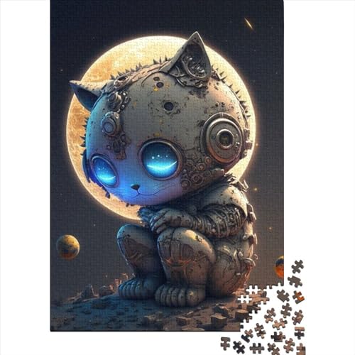 Space Mechanical Cat Puzzle 500 Teile Puzzle Für Erwachsene Und Kinder Ab 14 Jahren,Puzzlespiel Erwachsenen Puzzlespiel Puzzel 500pcs (52x38cm) von LBLmoney