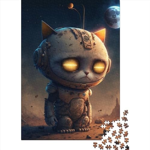 Space Mechanical Cat Puzzlespiel 500 Teile Puzzle Für Erwachsene Und Kinder Ab 14 Jahren, Puzzle-Motiv Erwachsenen Puzzlespiel Puzzel 500pcs (52x38cm) von LBLmoney