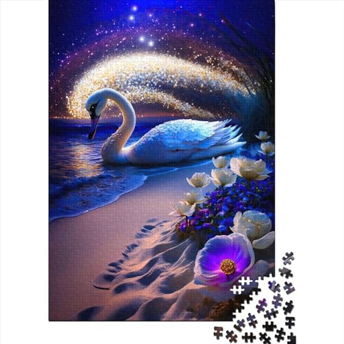 Swan Beautifull Puzzle 1000 Teile Erwachsener Kniffel Spaß Für Die Ganze Familie - Abwechslungsreiche 1000 Puzzleteilige Motive Puzzle Erwachsene, Puzzel 1000pcs (75x50cm) von LBLmoney