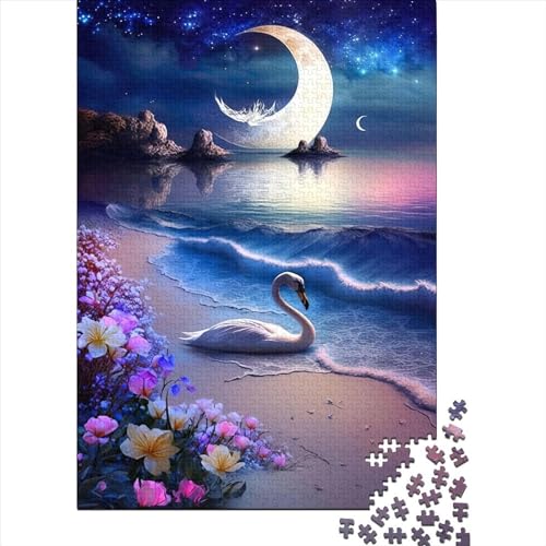 Swan Beautifull1 1000 Teile, Impossible Puzzle,Geschicklichkeitsspiel Für Die Ganze Familie, Erwachsenenpuzzle Ab 14 Jahren Puzzel 1000pcs (75x50cm) von LBLmoney