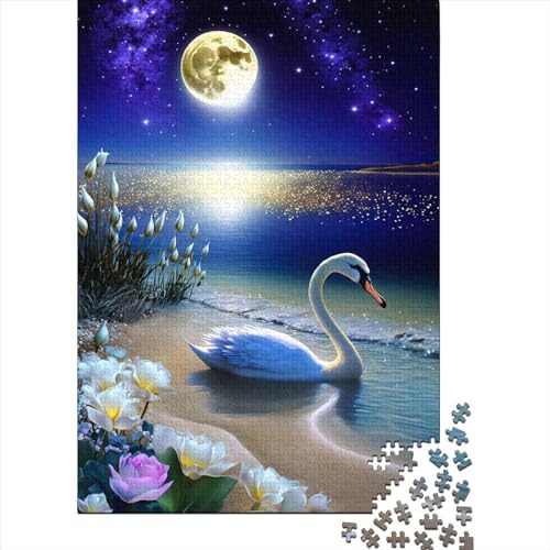 Swan Beautifull2 Puzzle 1000 Teile,Puzzlespiel Für Erwachsene,Impossible Puzzle,Puzzle Geschicklichkeitsspiel Für Die Ganze Familie, Geschenke Für Männer/Frauen Erwachsenen Puzzel 1000pcs (75x50cm) von LBLmoney