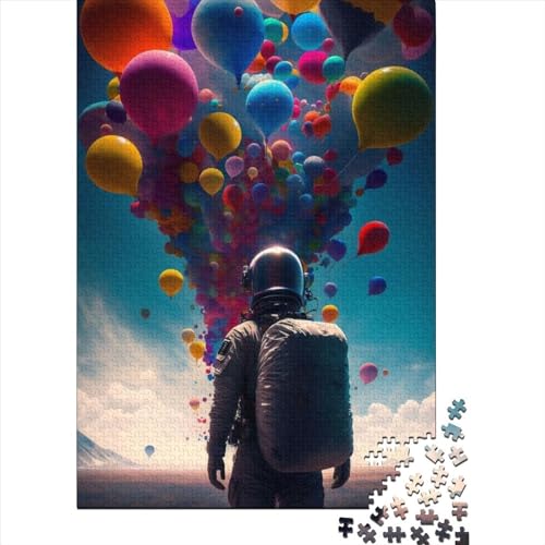 The_Balloon_Astronaut Puzzle 1000 Teile,Puzzlespiel Für Erwachsene,Impossible Puzzle,Puzzle Geschicklichkeitsspiel Für Die Ganze Familie, Geschenke Für Männer/Frauen Erwachsenen Puzzel 1000pcs (75x50c von LBLmoney