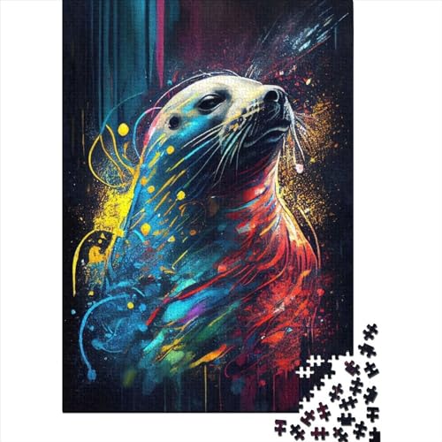 The Howling Seal Puzzle 1000 Teile,Puzzle Für Erwachsene, Impossible Puzzle, Geschicklichkeitsspiel Für Die Ganze Familie,Puzzle Legespiel- Erwachsenenpuzzle Puzzel 1000pcs (75x50cm) von LBLmoney