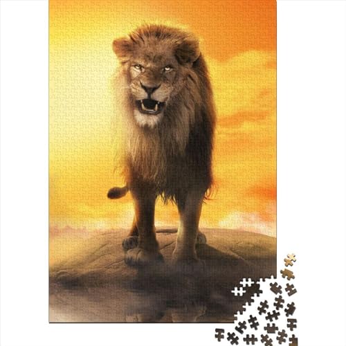 The Lion King 1 1000 Teile, Impossible Puzzle,Geschicklichkeitsspiel Für Die Ganze Familie, Erwachsenenpuzzle Ab 14 Jahren Puzzel 1000pcs (75x50cm) von LBLmoney