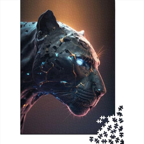 Ther Panther Face 300 Teile, Impossible Puzzle,Geschicklichkeitsspiel Für Die Ganze Familie, Erwachsenenpuzzle Ab 14 Jahren Puzzel 300pcs (40x28cm) von LBLmoney