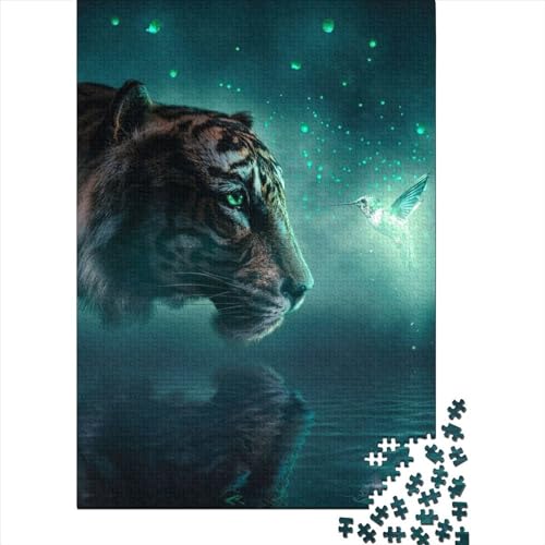 Tiger and Humming Bird Puzzle 300 Teile, Erwachsene, Klassische Puzzle, Impossible Puzzle,Geschicklichkeitsspiel Für Die Ganze Familie Erwachsenenpuzzle Ab 14 Jahren Puzzel 300pcs (40x28cm) von LBLmoney