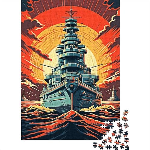 Vintage_Warships 1000 Teile,Impossible Puzzle,Geschicklichkeitsspiel Für Die Ganze Familie, Erwachsenen Puzzlespiel Puzzel 1000pcs (75x50cm) von LBLmoney