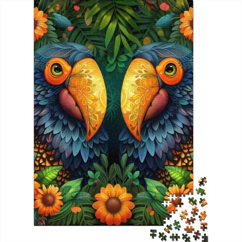 Vogelparadies-Puzzles für Erwachsene, 1000 Puzzles, Holzpuzzle, Erwachsenen-Puzzle, Heimdekoration, Puzzle-Spielzeug, 1000 Teile (75 x 50 cm) von LBLmoney