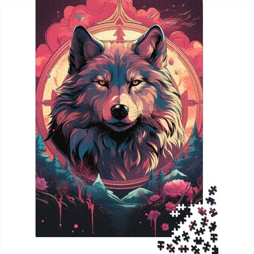 Wolf-Puzzle für Erwachsene, 1000 Teile, Puzzle für Erwachsene und Teenager, Lernpuzzle 1000 Teile (75 x 50 cm) von LBLmoney